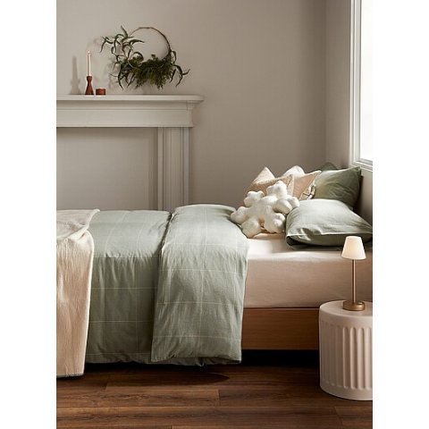 鼠尾草色法兰绒被套套装