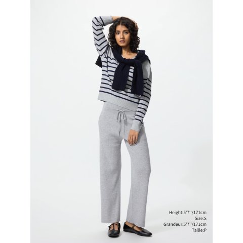 女士针织罗纹裤 可洗