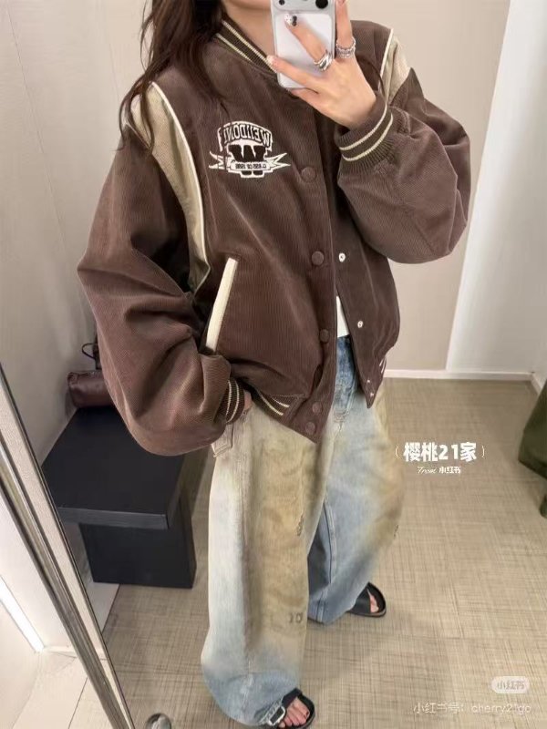 Brown Corduroy 棒球夹克