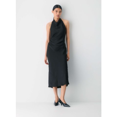 Audience 缎面连衣裙 挂脖