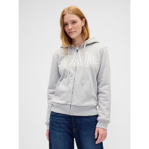 加绒连帽拉链卫衣