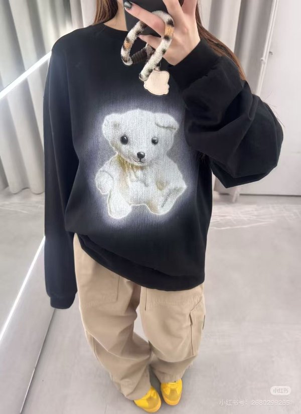 Black Glow Teddy 长袖T恤