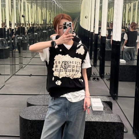 Numbers-Motif 针织背心