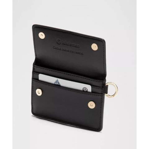 Lululemon黑白双色可选Leather Front-Flap 卡包