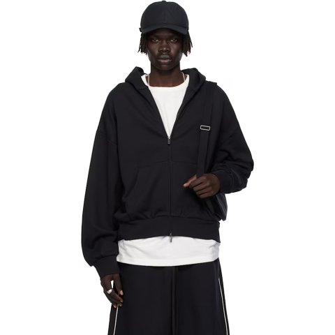 Black 经典抓绒拉链卫衣