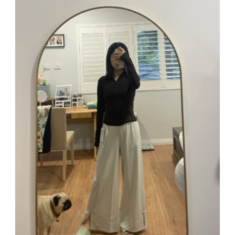 Softstreme 高腰阔腿九分裤