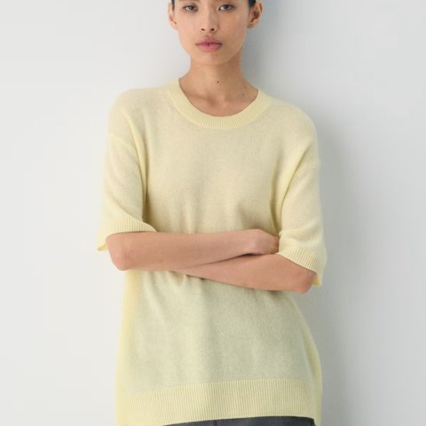 Feather 羊绒短袖毛衣