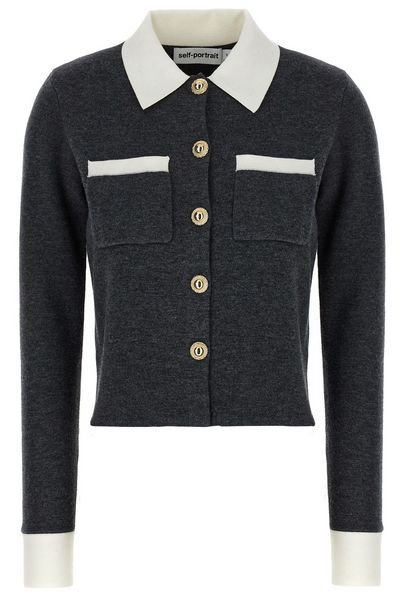 Contrasted-Collar 针织开衫 女款