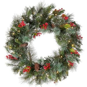 National Tree Company 圣诞松枝花环 24英寸