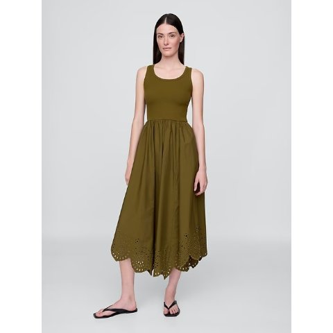 Mixed Media 拼接中长裙