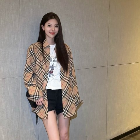 Burberry 米色棉衬衫