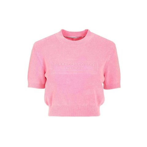 短袖短款针织衫