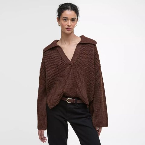 Barbour 羊毛混纺V领衫