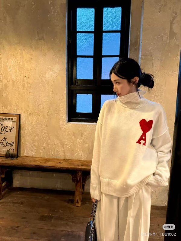 AMI Wool 高领毛衣 
