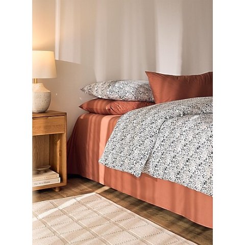 蓝色花卉全棉被套