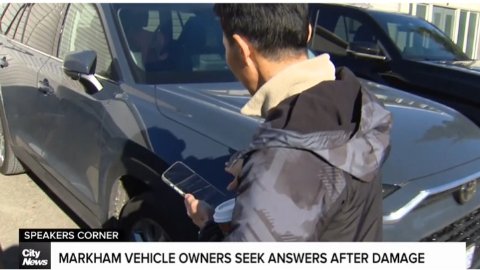 万锦多辆车被喷漆惨变“斑点狗”，车主两个月维权无门：3.5万维修费到底谁负责？