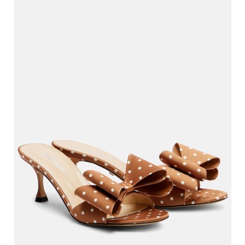 Le Cadeau 65缎面波点高跟鞋