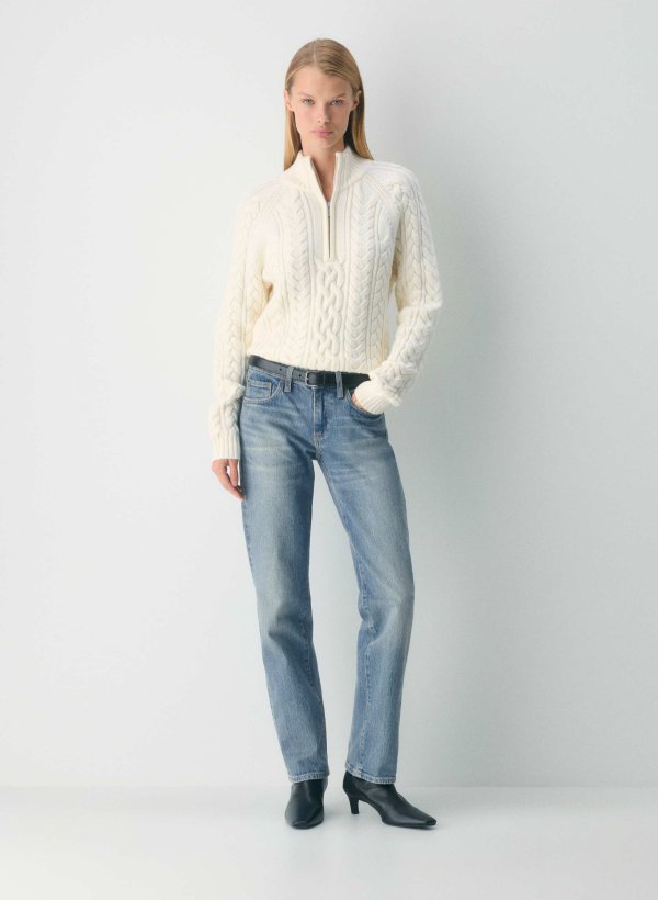 1/4拉链美利奴毛衣