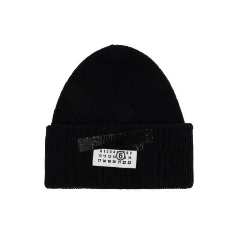 Logo Patch 罗纹针织帽