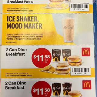 🍟麦当劳coupon回归❗早餐仅$5的G...
