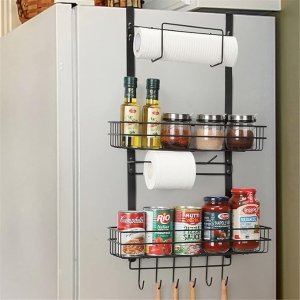 冰箱侧架收纳 带纸巾架