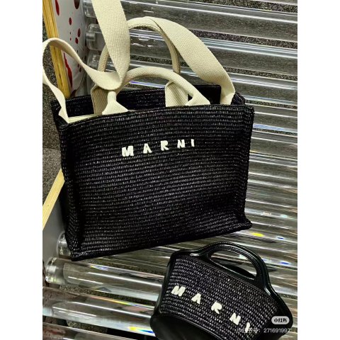 Black 编织托特包 小号