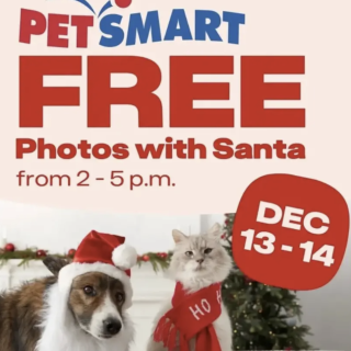 PetSmart🎄毛孩子免费跟圣诞老人拍...
