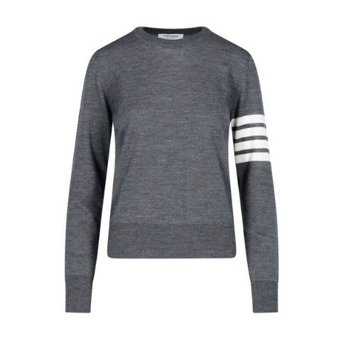 4-Bar 羊毛条纹针织衫