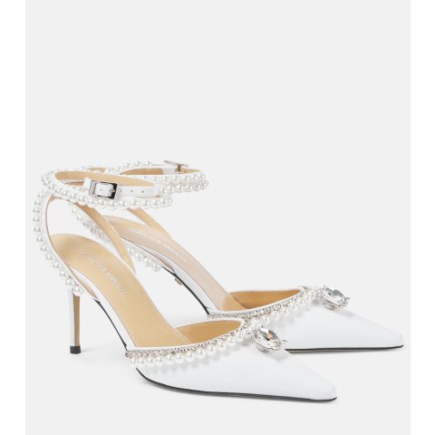 Diamond of Elizabeth 缎面高跟鞋