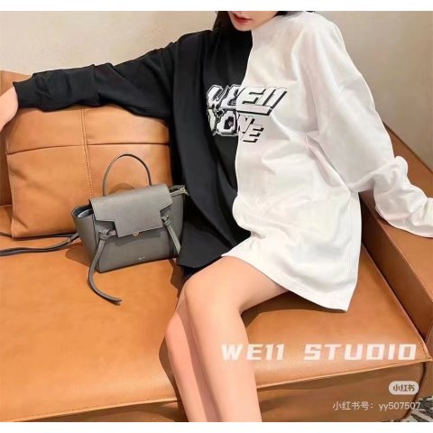 Black & White 长袖拼色T恤