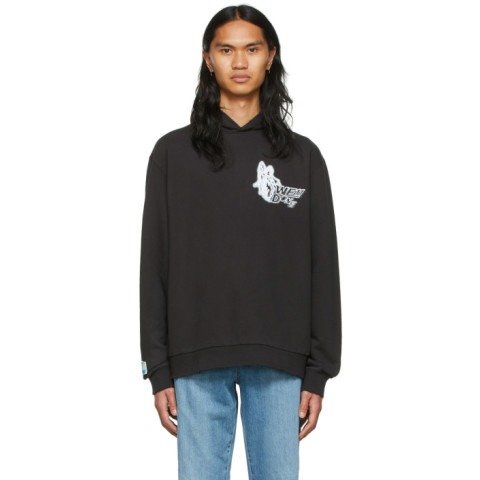 Black 棉质连帽衫