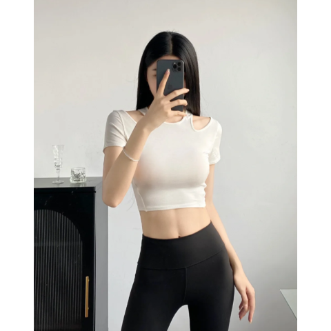 Shoulder Cut-Out 瑜伽T恤