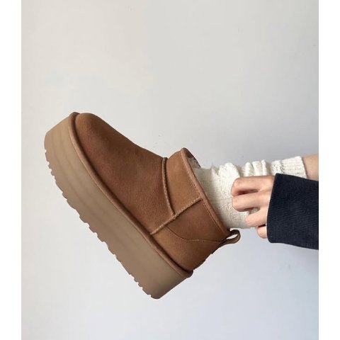 UGG8码以下姐妹入！大童 MIni厚底雪地靴