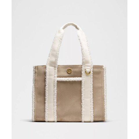 Lululemon能放ipad  容量充足Boxy Tote Bag 仿羊毛边 10L
