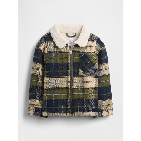 小童加绒绒衬衫夹克