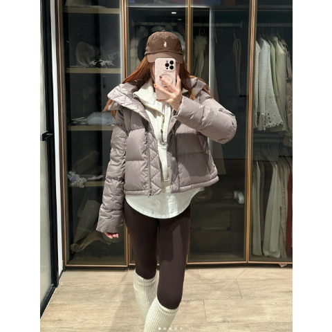 Lululemon暖灰褐 素颜也洋气Wunder Puff 泡芙羽绒服