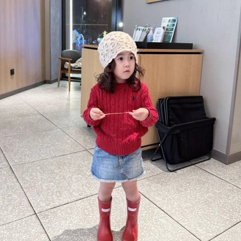 Cable-Knit 棉质毛衣