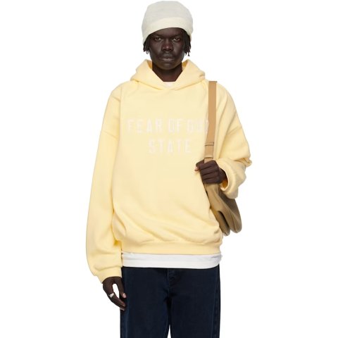 90s Fit 黄色抓绒连帽衫