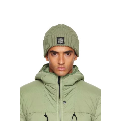 Stone IslandGreen N100002 罗纹针织帽