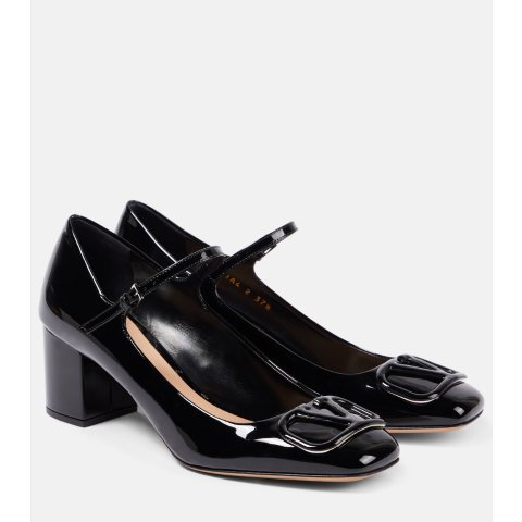 ValentinoVLogo Signature 60皮革玛丽珍高跟鞋