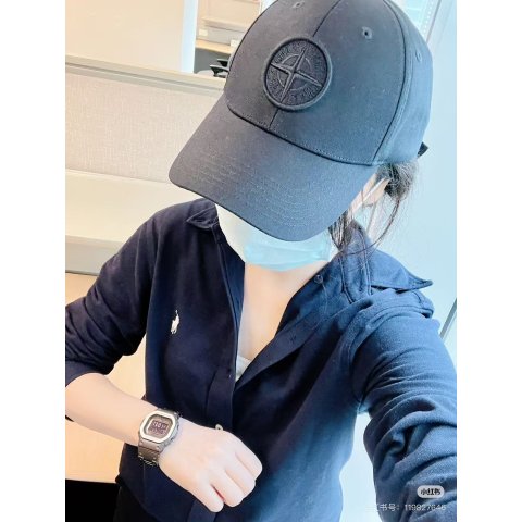 Stone IslandBlack 910013 棉质帽