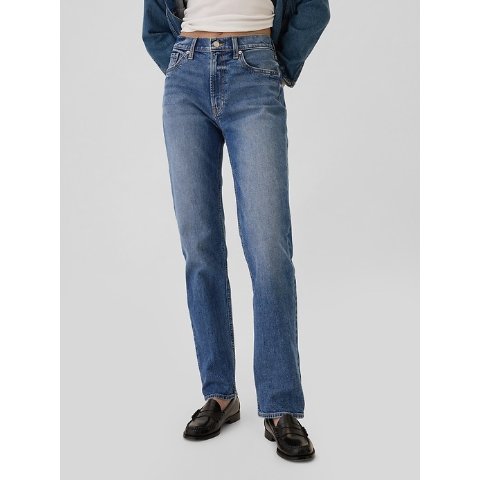 高腰 90s 直筒牛仔裤