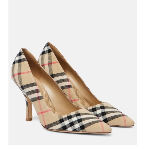 Burberry Dame 90 格纹高跟鞋
