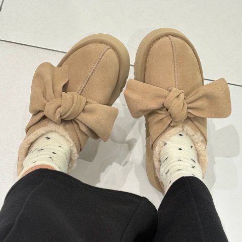 UGGPlatform 女士蝴蝶结懒人鞋