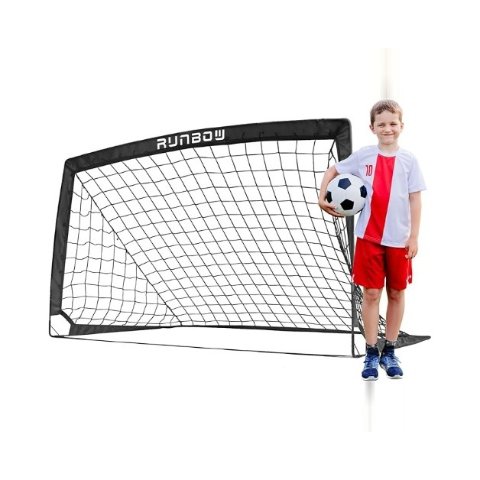 RUNBOW 5x3英尺折叠足球门黑色