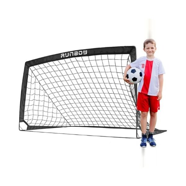 RUNBOW 5x3英尺折叠足球门黑色