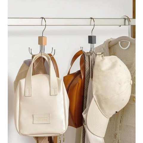 6钩旋转挂钩 黑色金属壁挂