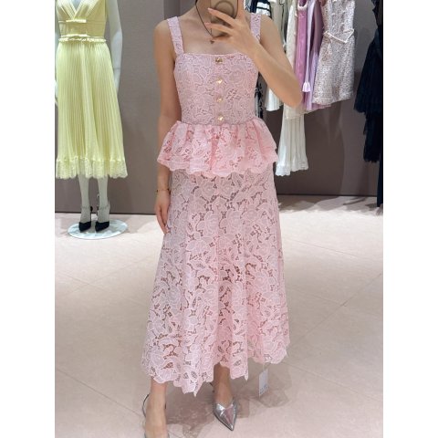 Lace 裙摆连衣裙 中长款