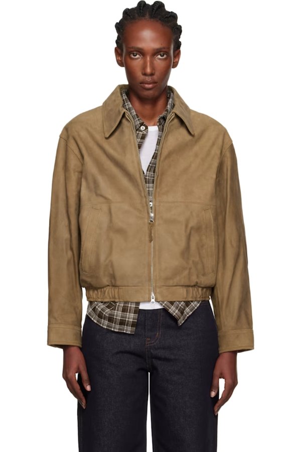 Drizzler 麂皮夹克 卡其色