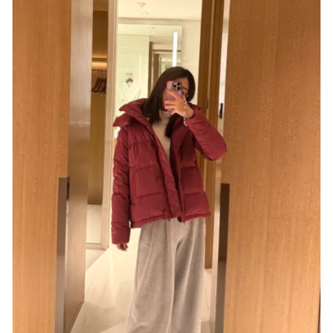 Lululemon900df充绒 过年超喜庆 雍容红Featherweight 900绒轻羽绒服